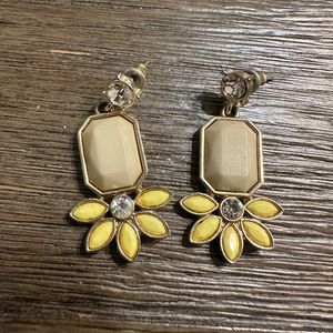 Baublebar yellow flower drop earrings